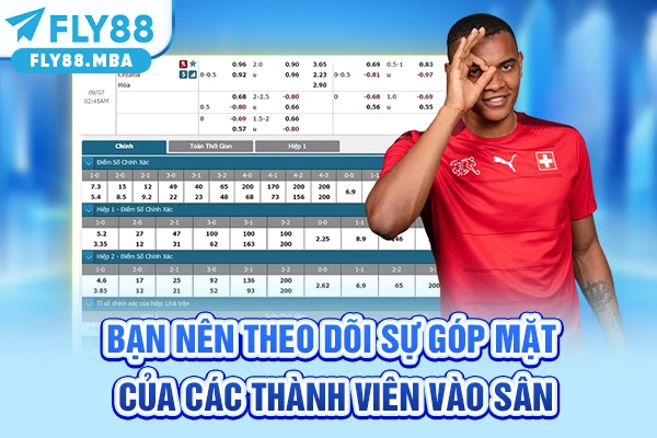 Bạn nên theo dõi sự góp mặt của các thành viên vào sân Bạn nên theo dõi sự góp mặt của các thành viên vào sân