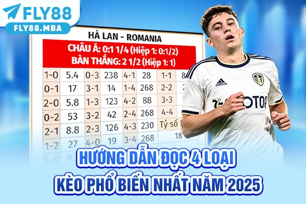 Hướng dẫn đọc 4 loại kèo phổ biến nhất năm 2025 Hướng dẫn đọc 4 loại kèo phổ biến nhất năm 2025